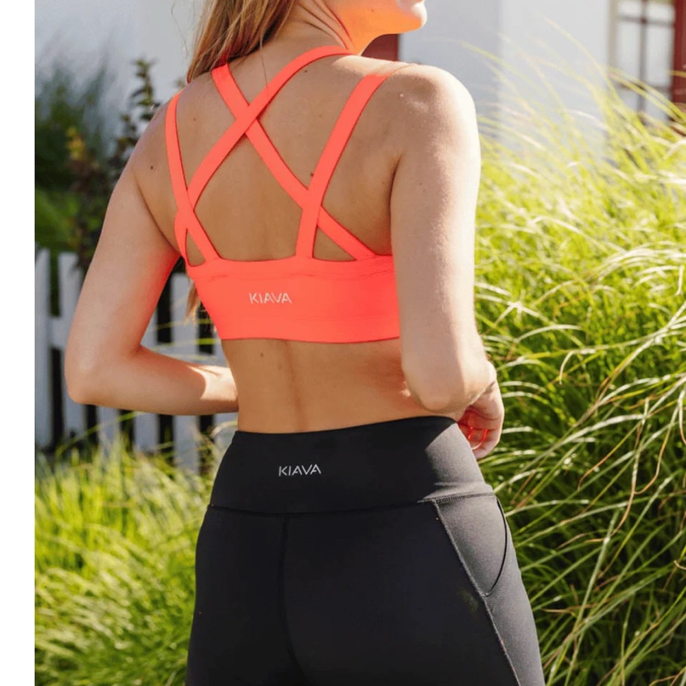 KIAVA Vibrant Coral Sports Bra